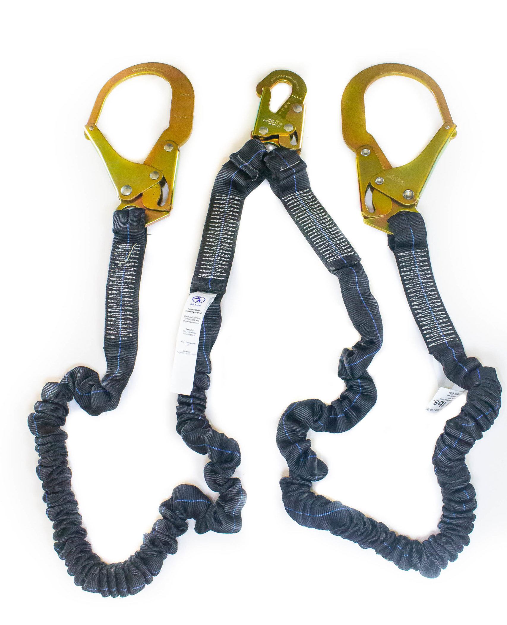 Dingo 6ft Elastic Style Shock Absorbing Lanyard With Tone Locking Snap